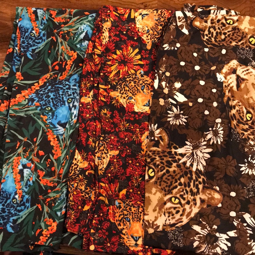 3 pairs LuLaRoe Leopard TC Leggings